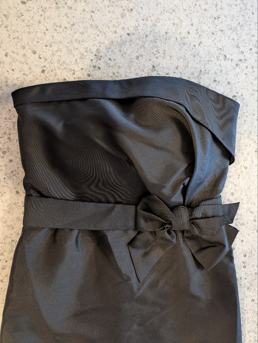 Kate Spade Small Formal Dress Black Fitted Mini Strapless Bow Wedding Luxury - Picture 3 of 16